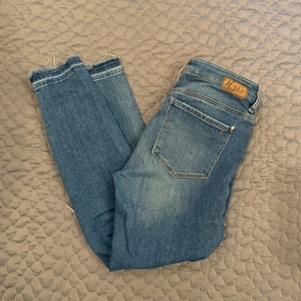 Mavi Distressed Alissa Ankle Jean - High Rise Super Skinny - Picture 3 of 8